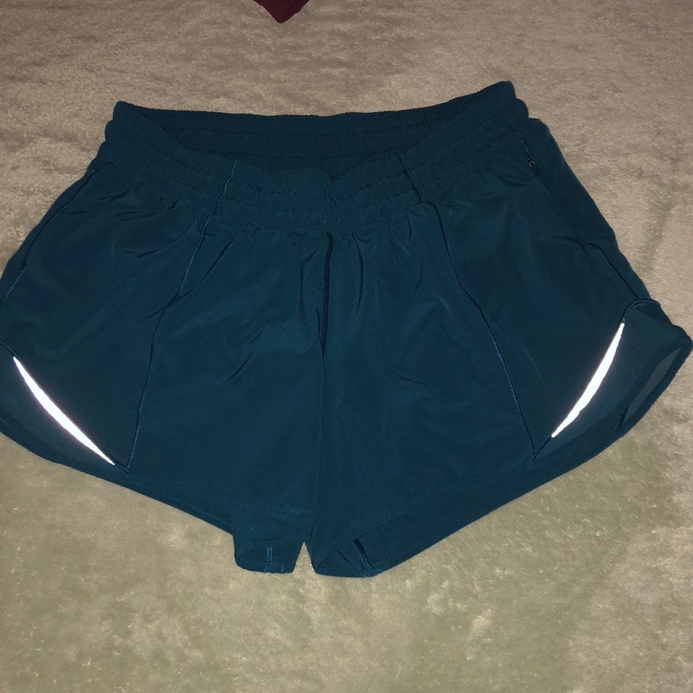 Blue lululemon hotty hot shorts size 8 tall